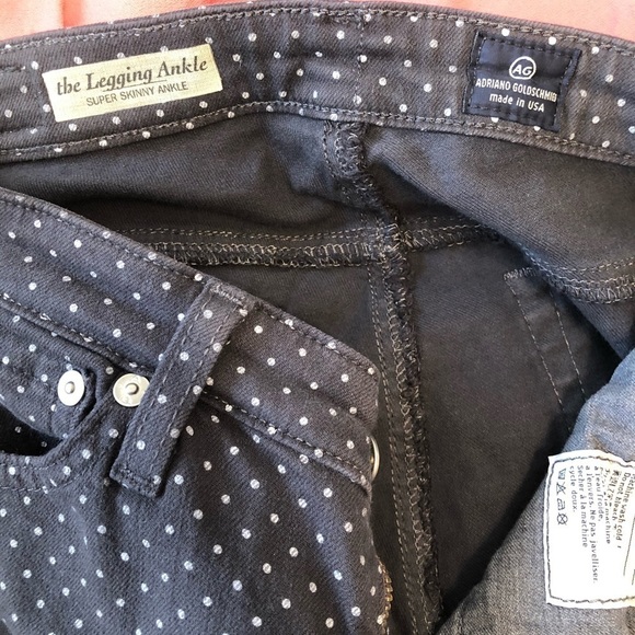 AG Adriano Goldschmied Polka Dot Legging Ankle Jean 25 - Picture 4 of 9